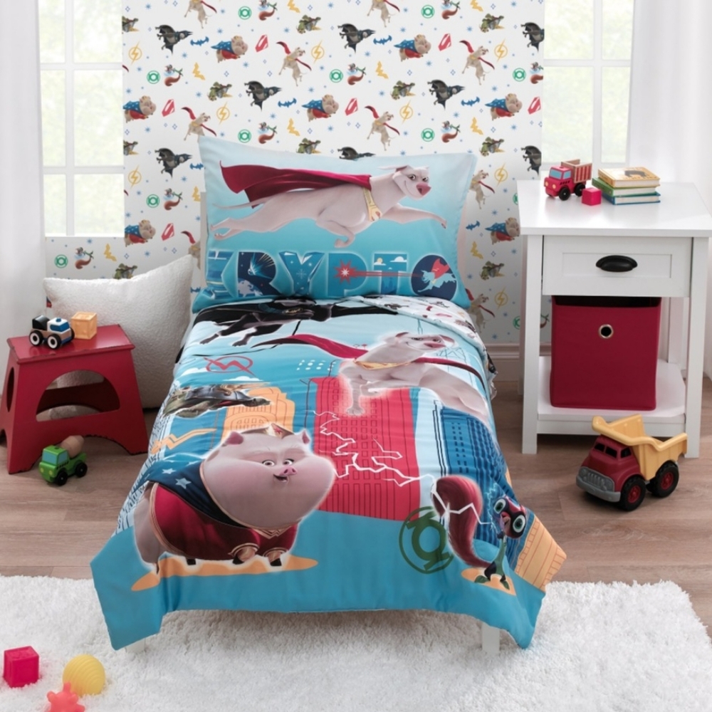 Warner Bros. DC Super Pets 4-Piece Toddler Bedding Set